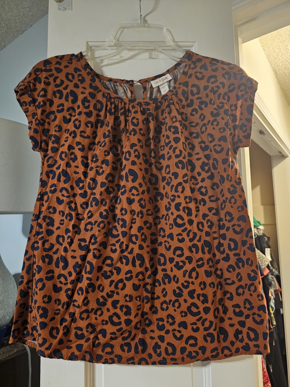 4/$25 Cat & Jack Girls Rust Orange Leopard Print Top